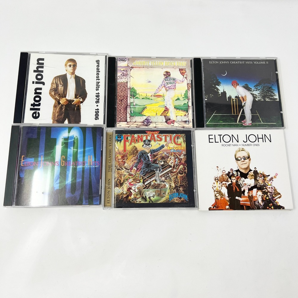 Elton John CD Lot 6 Albums Goodbye Yellow Brick‎ Road Greatest Hits Rocket Man